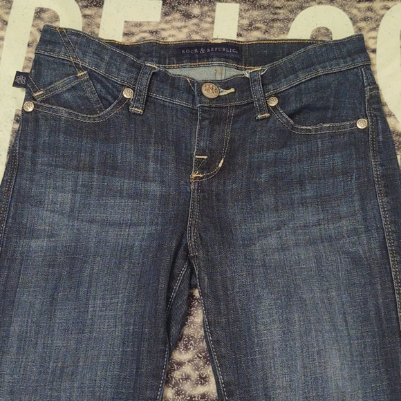 Rock & Republic Kasandra Jeans Dark Wash 4 - Picture 6 of 12